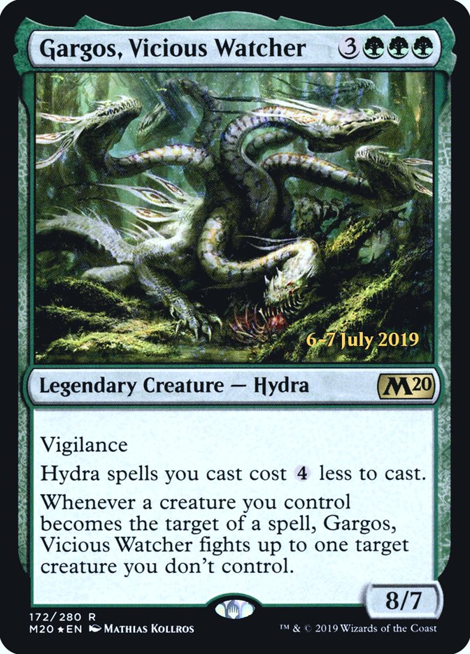 Gargos, Vicious Watcher [Core Set 2020 Prerelease Promos] MTG Single Magic: The Gathering    | Red Claw Gaming