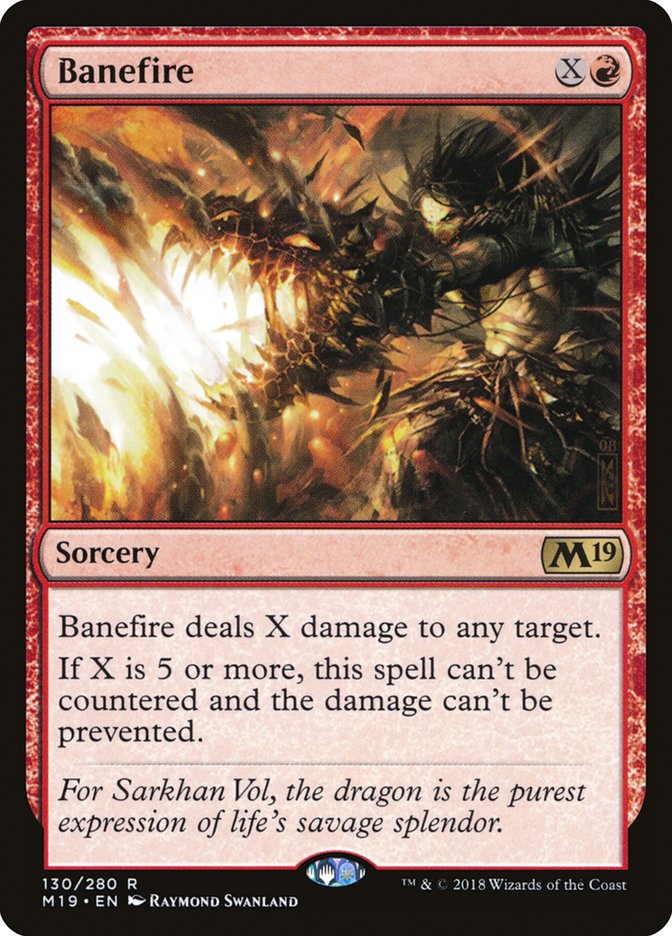 Banefire [Core Set 2019] MTG Single Magic: The Gathering    | Red Claw Gaming