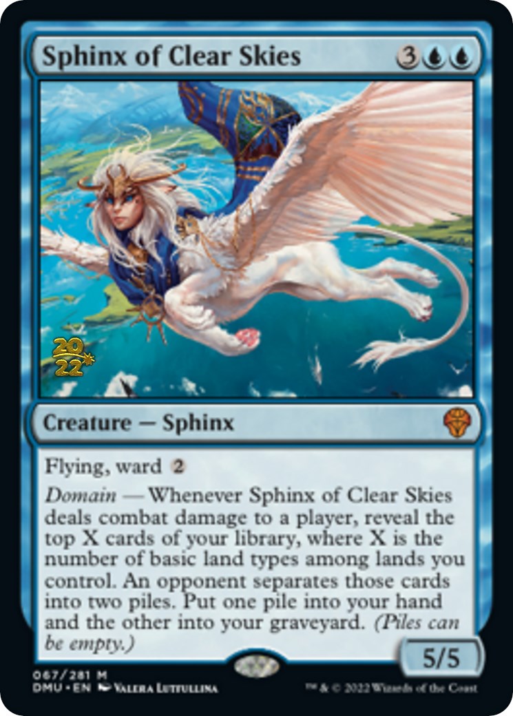 Sphinx of Clear Skies [Dominaria United Prerelease Promos] MTG Single Magic: The Gathering    | Red Claw Gaming