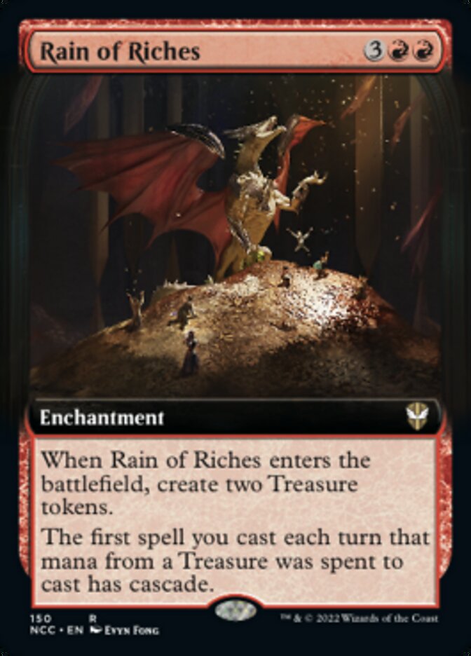 Rain of Riches (Extended Art) [Streets of New Capenna Commander] MTG Single Magic: The Gathering    | Red Claw Gaming