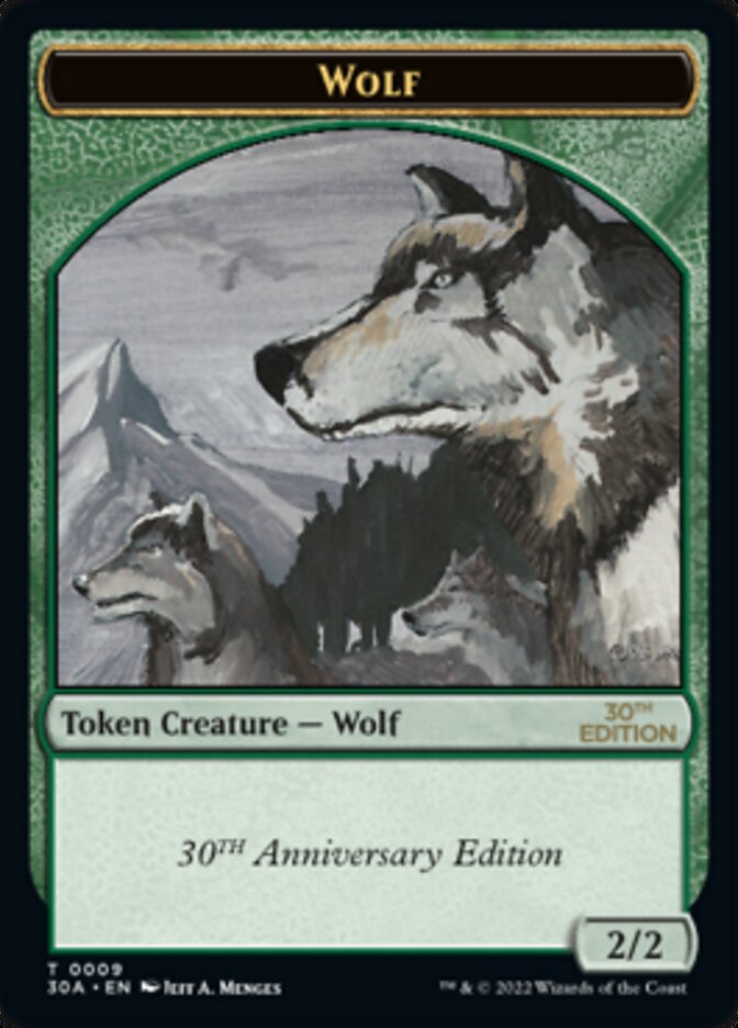Wolf Token [30th Anniversary Tokens] MTG Single Magic: The Gathering    | Red Claw Gaming