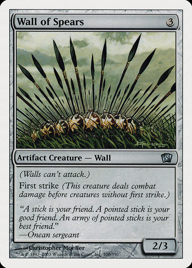 Wall of Spears [Eighth Edition] MTG Single Magic: The Gathering    | Red Claw Gaming