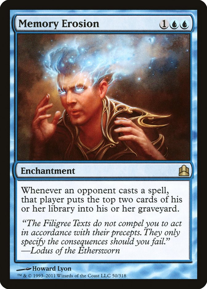 Memory Erosion [Commander 2011] MTG Single Magic: The Gathering    | Red Claw Gaming