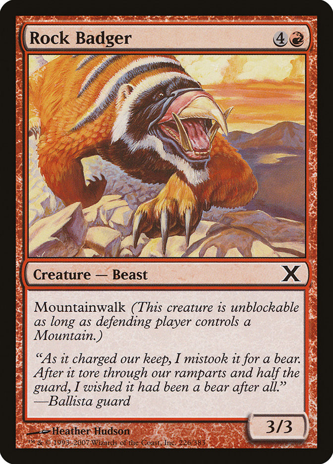Rock Badger [Tenth Edition] MTG Single Magic: The Gathering    | Red Claw Gaming