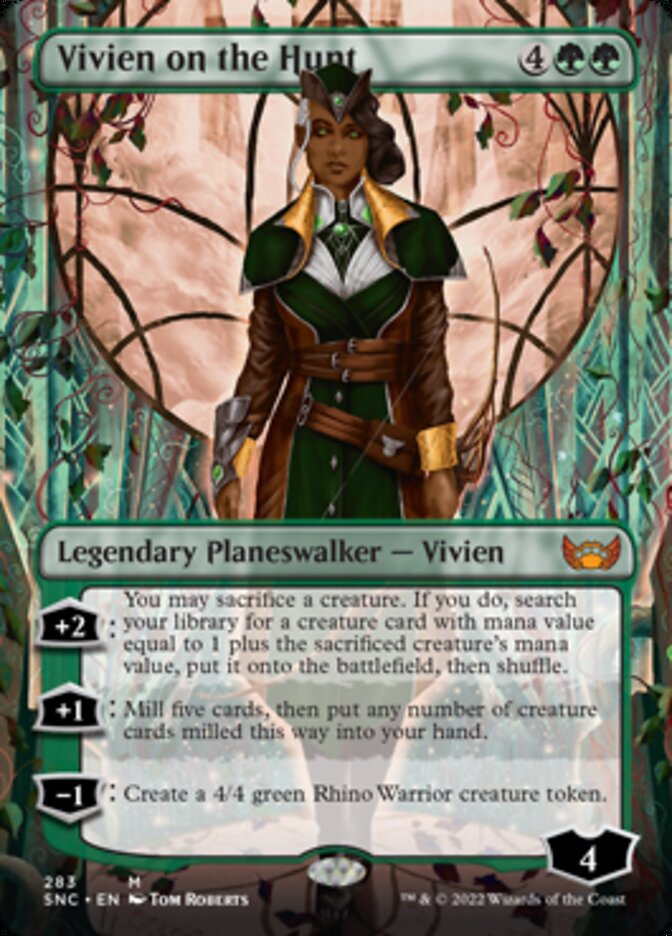 Vivien on the Hunt (Borderless) [Streets of New Capenna] MTG Single Magic: The Gathering    | Red Claw Gaming