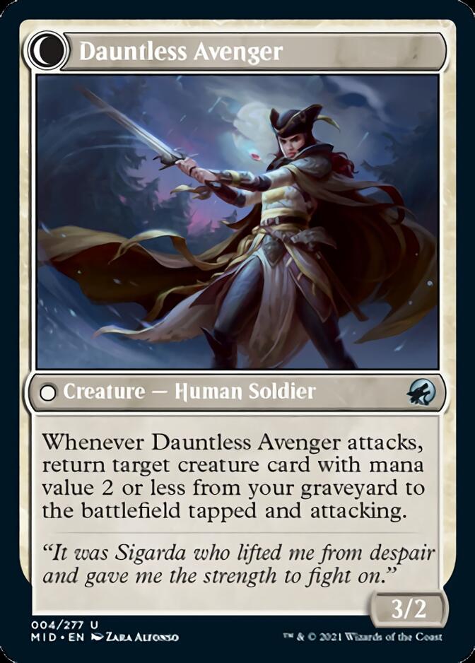 Bereaved Survivor // Dauntless Avenger [Innistrad: Midnight Hunt] MTG Single Magic: The Gathering    | Red Claw Gaming