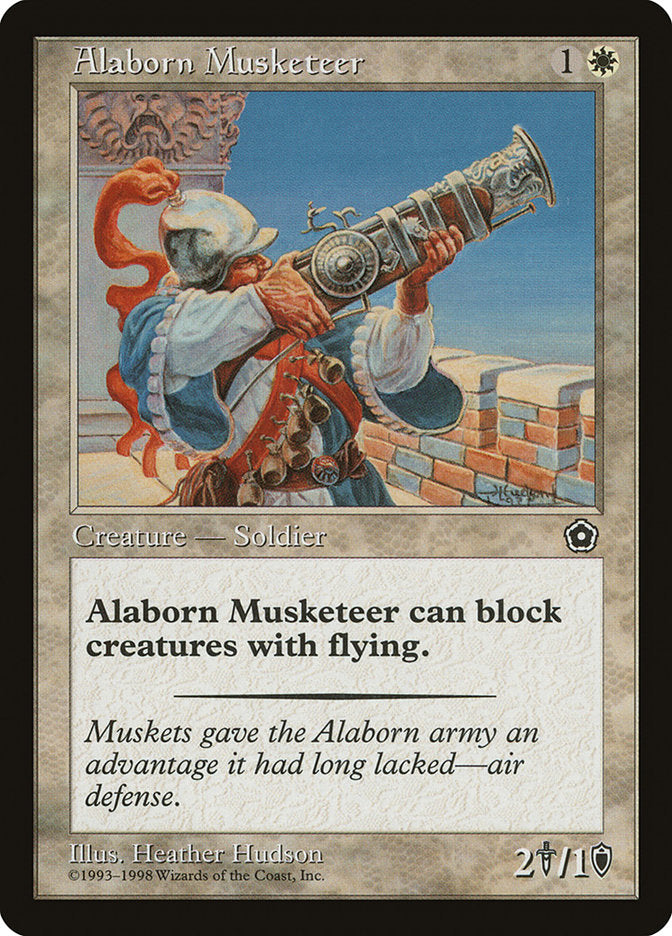 Alaborn Musketeer [Portal Second Age] MTG Single Magic: The Gathering    | Red Claw Gaming