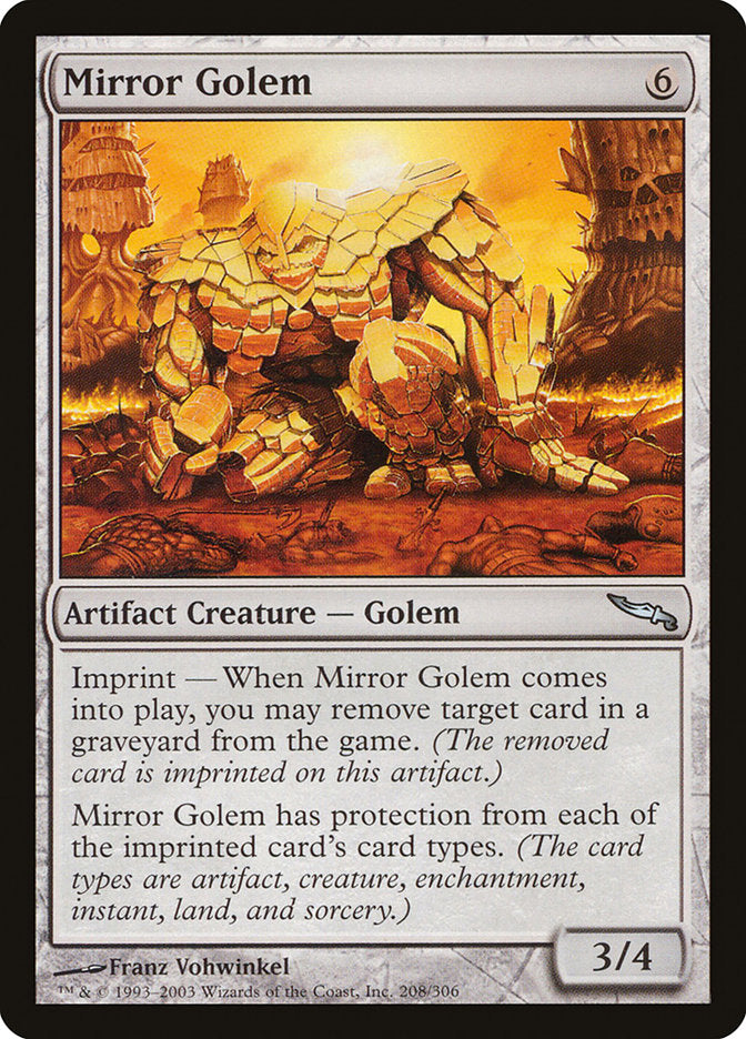 Mirror Golem [Mirrodin] MTG Single Magic: The Gathering    | Red Claw Gaming