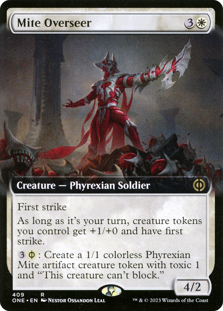 Mite Overseer (Extended Art) [Phyrexia: All Will Be One] MTG Single Magic: The Gathering    | Red Claw Gaming