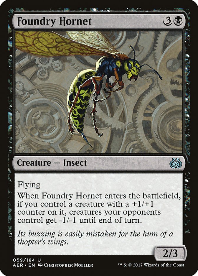 Foundry Hornet [Aether Revolt] MTG Single Magic: The Gathering    | Red Claw Gaming