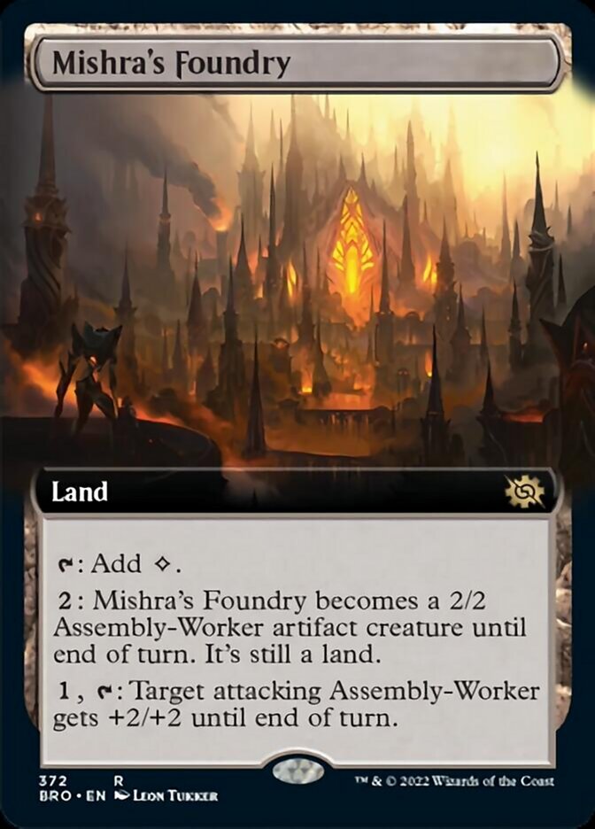 Mishra's Foundry (Extended Art) [The Brothers' War] MTG Single Magic: The Gathering    | Red Claw Gaming