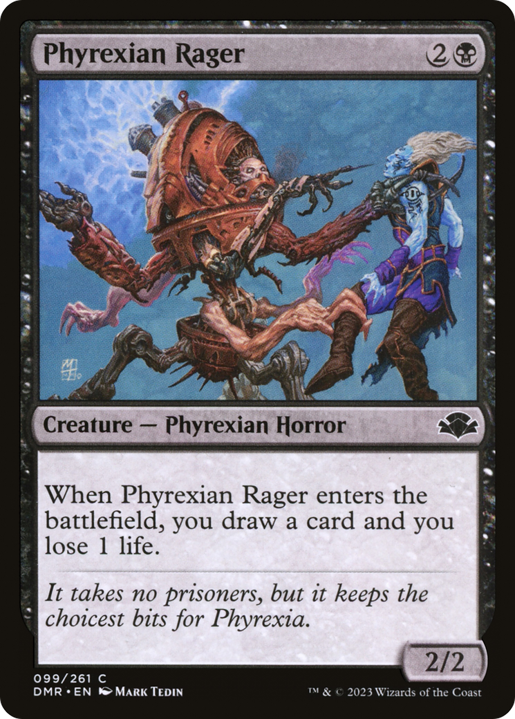 Phyrexian Rager [Dominaria Remastered] MTG Single Magic: The Gathering    | Red Claw Gaming