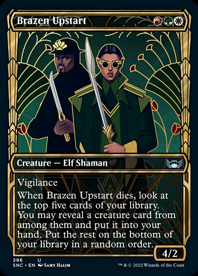 Brazen Upstart (Showcase Golden Age) [Streets of New Capenna] MTG Single Magic: The Gathering    | Red Claw Gaming