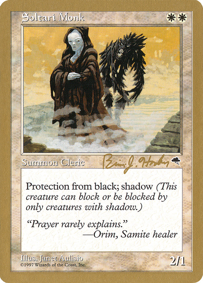 Soltari Monk (Brian Hacker) [World Championship Decks 1998] MTG Single Magic: The Gathering    | Red Claw Gaming