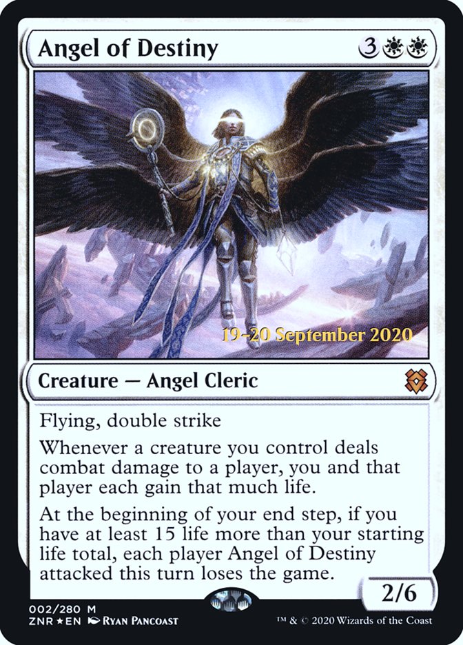 Angel of Destiny [Zendikar Rising Prerelease Promos] MTG Single Magic: The Gathering    | Red Claw Gaming