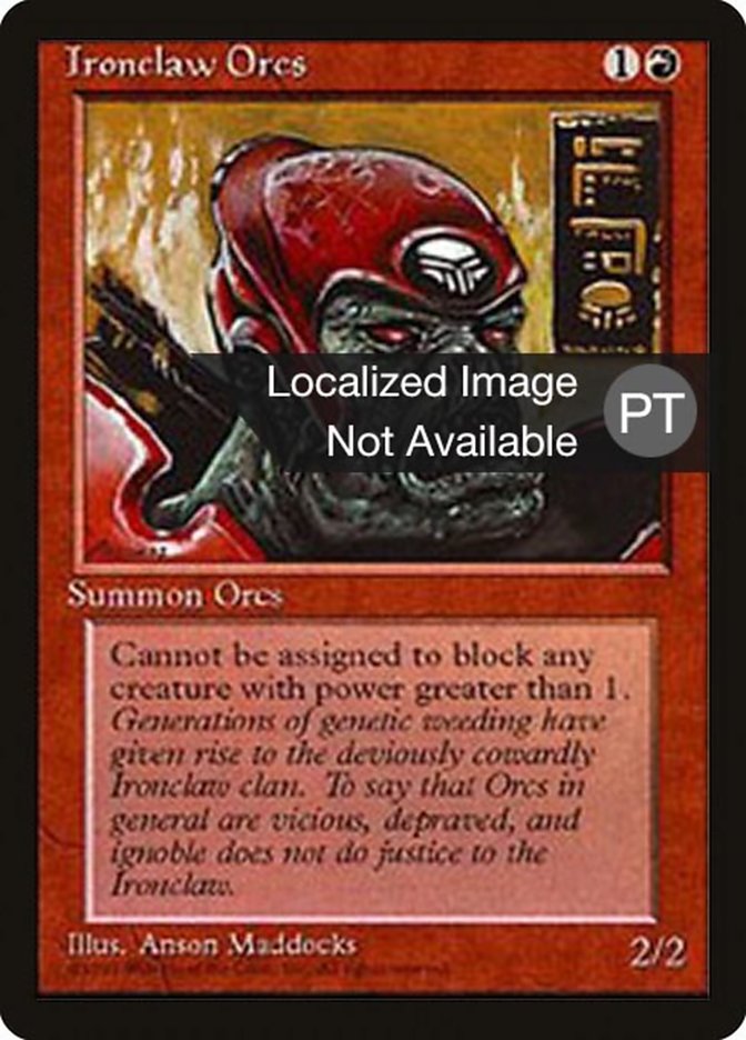 Ironclaw Orcs [Fourth Edition (Foreign Black Border)] MTG Single Magic: The Gathering    | Red Claw Gaming