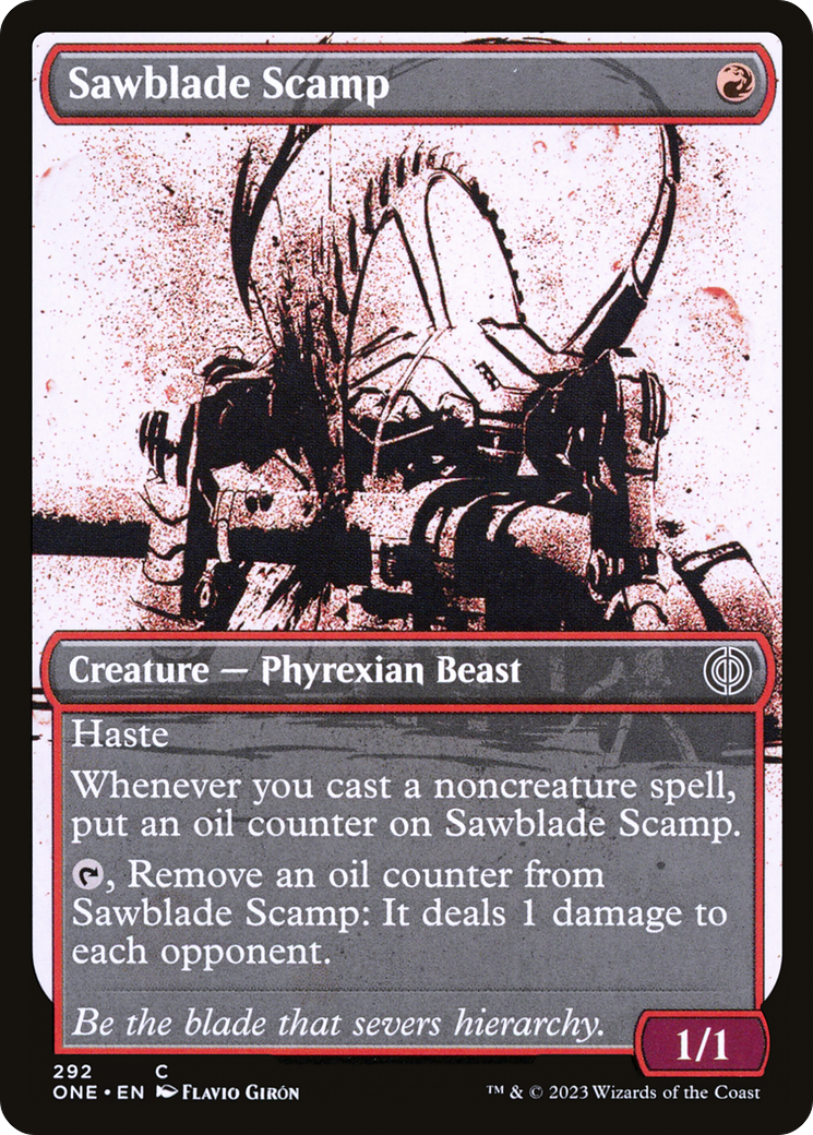 Sawblade Scamp (Showcase Ichor) [Phyrexia: All Will Be One] MTG Single Magic: The Gathering    | Red Claw Gaming