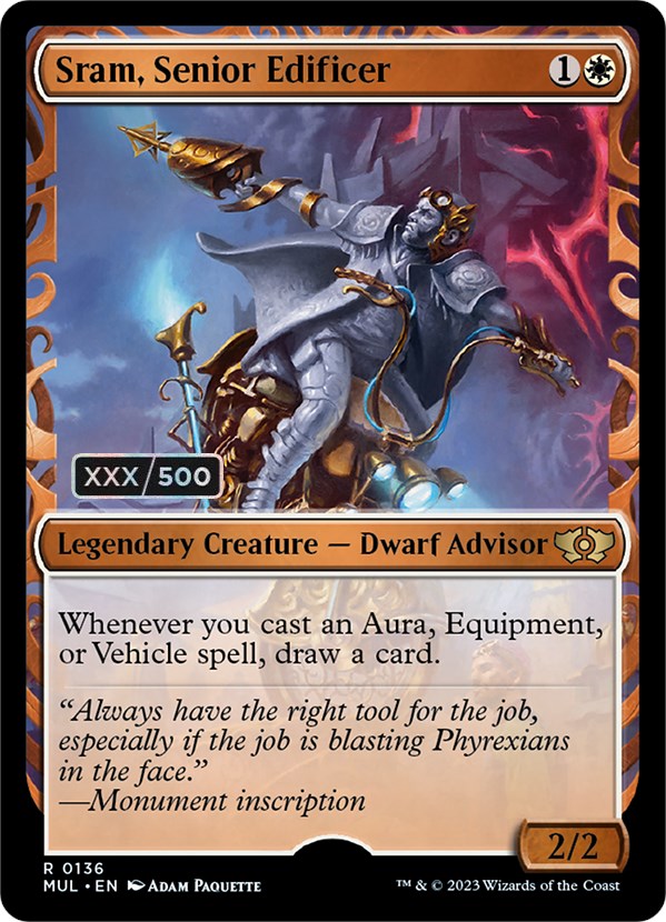 Sram, Senior Edificer (Serialized) [Multiverse Legends] MTG Single Magic: The Gathering    | Red Claw Gaming
