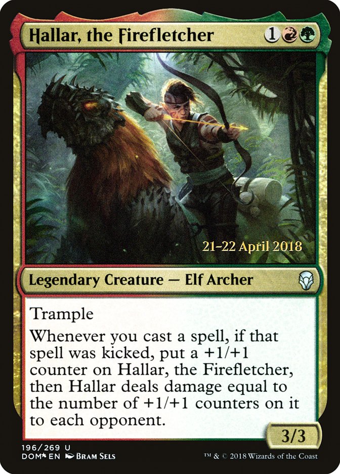Hallar, the Firefletcher [Dominaria Prerelease Promos] MTG Single Magic: The Gathering    | Red Claw Gaming