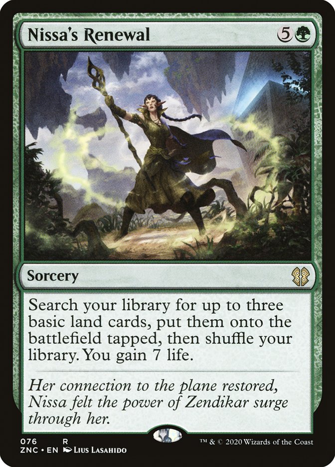 Nissa's Renewal [Zendikar Rising Commander] MTG Single Magic: The Gathering    | Red Claw Gaming