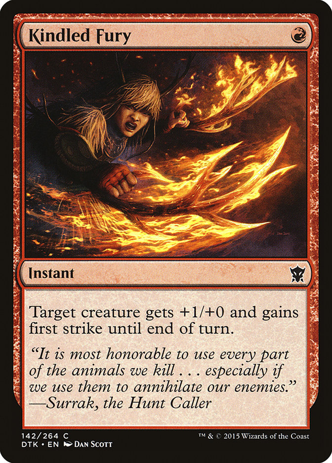 Kindled Fury [Dragons of Tarkir] MTG Single Magic: The Gathering    | Red Claw Gaming