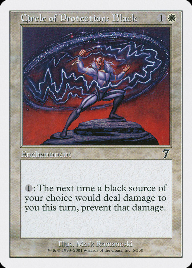 Circle of Protection: Black [Seventh Edition] MTG Single Magic: The Gathering    | Red Claw Gaming
