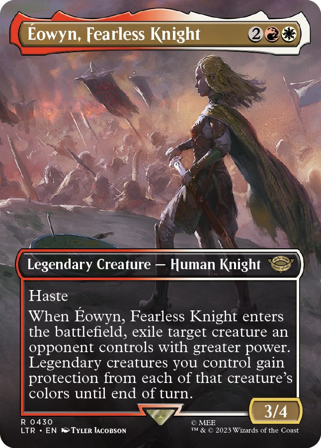 Eowyn, Fearless Knight (Borderless Alternate Art) [The Lord of the Rings: Tales of Middle-Earth] MTG Single Magic: The Gathering    | Red Claw Gaming