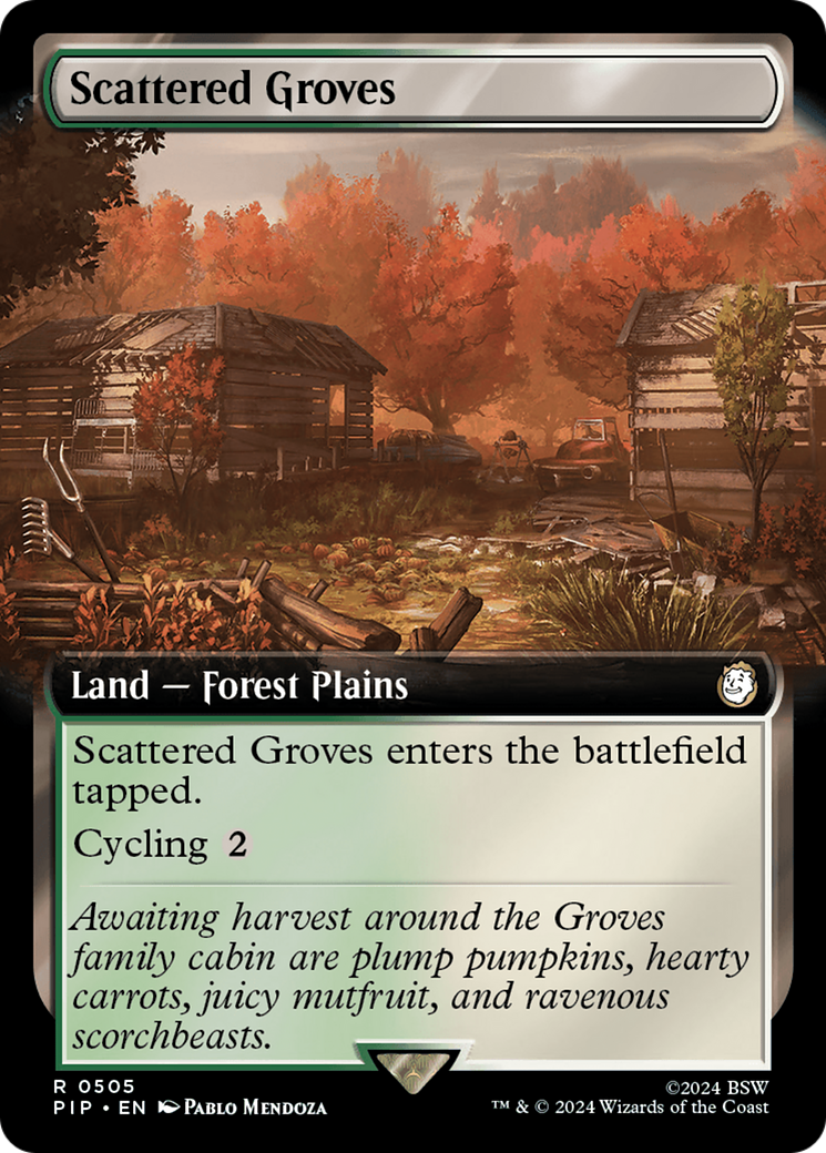 Scattered Groves (Extended Art) [Fallout] MTG Single Magic: The Gathering    | Red Claw Gaming