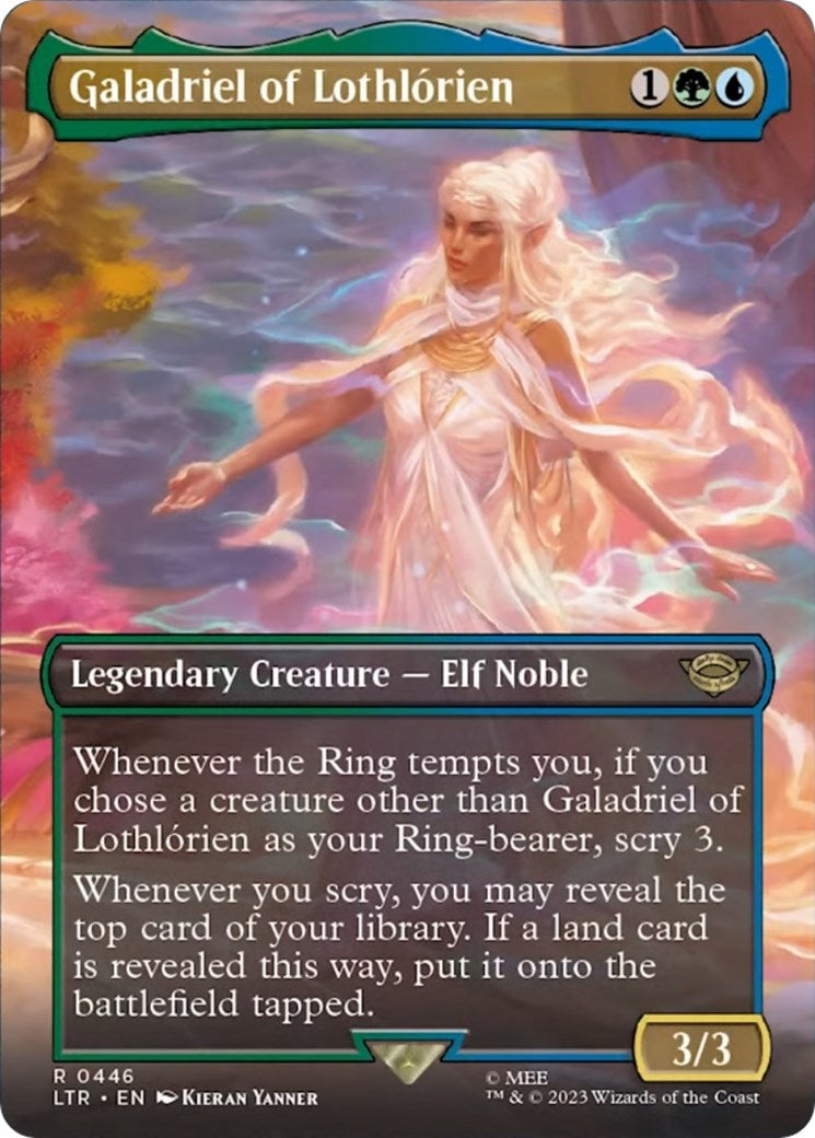 Galadriel of Lothlorien (Borderless Alternate Art) [The Lord of the Rings: Tales of Middle-Earth] MTG Single Magic: The Gathering    | Red Claw Gaming