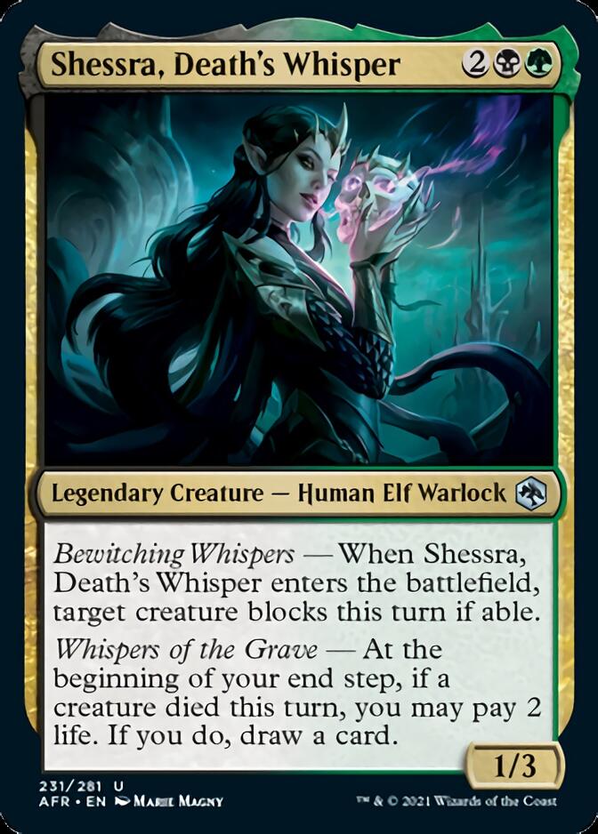 Shessra, Death's Whisper [Dungeons & Dragons: Adventures in the Forgotten Realms] MTG Single Magic: The Gathering    | Red Claw Gaming