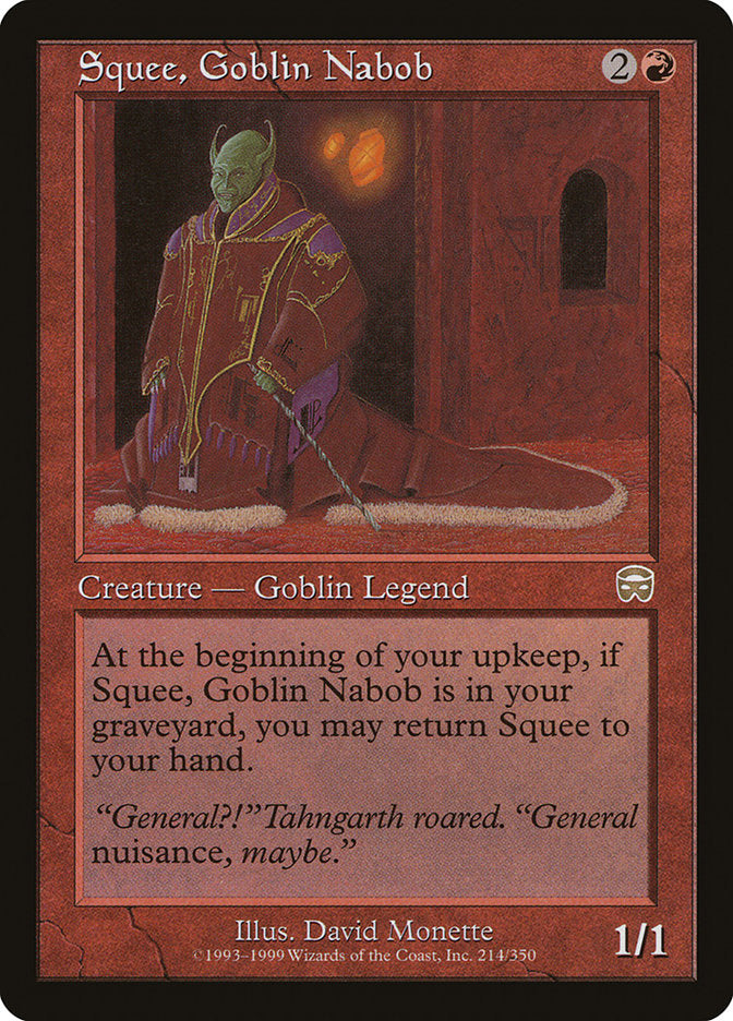 Squee, Goblin Nabob [Mercadian Masques] MTG Single Magic: The Gathering    | Red Claw Gaming