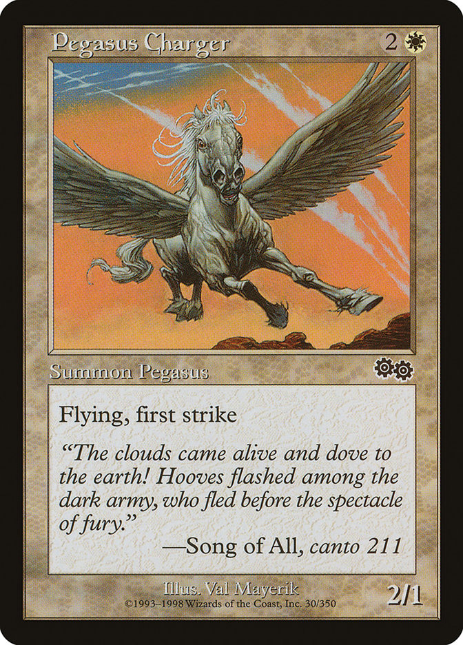 Pegasus Charger [Urza's Saga] MTG Single Magic: The Gathering    | Red Claw Gaming