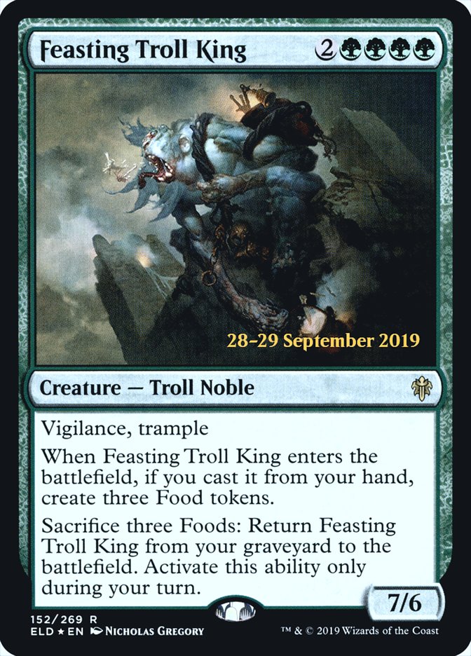 Feasting Troll King [Throne of Eldraine Prerelease Promos] MTG Single Magic: The Gathering    | Red Claw Gaming