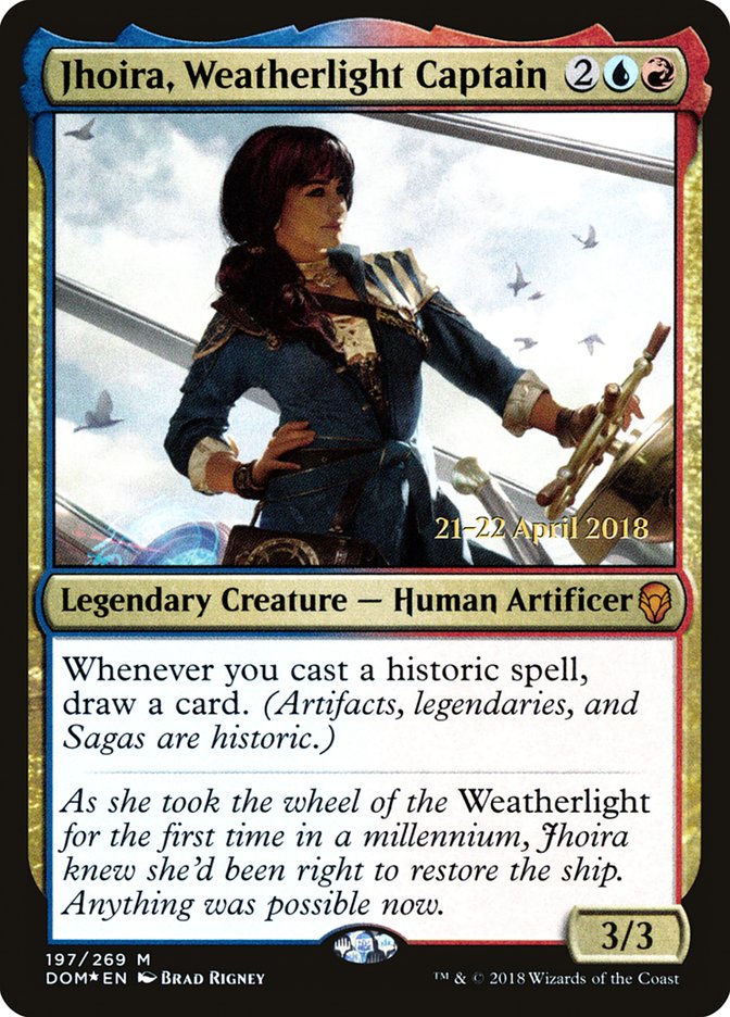 Jhoira, Weatherlight Captain [Dominaria Prerelease Promos] MTG Single Magic: The Gathering    | Red Claw Gaming
