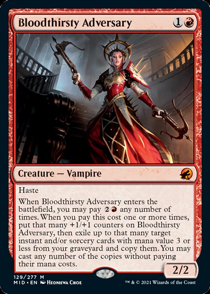 Bloodthirsty Adversary [Innistrad: Midnight Hunt] MTG Single Magic: The Gathering    | Red Claw Gaming
