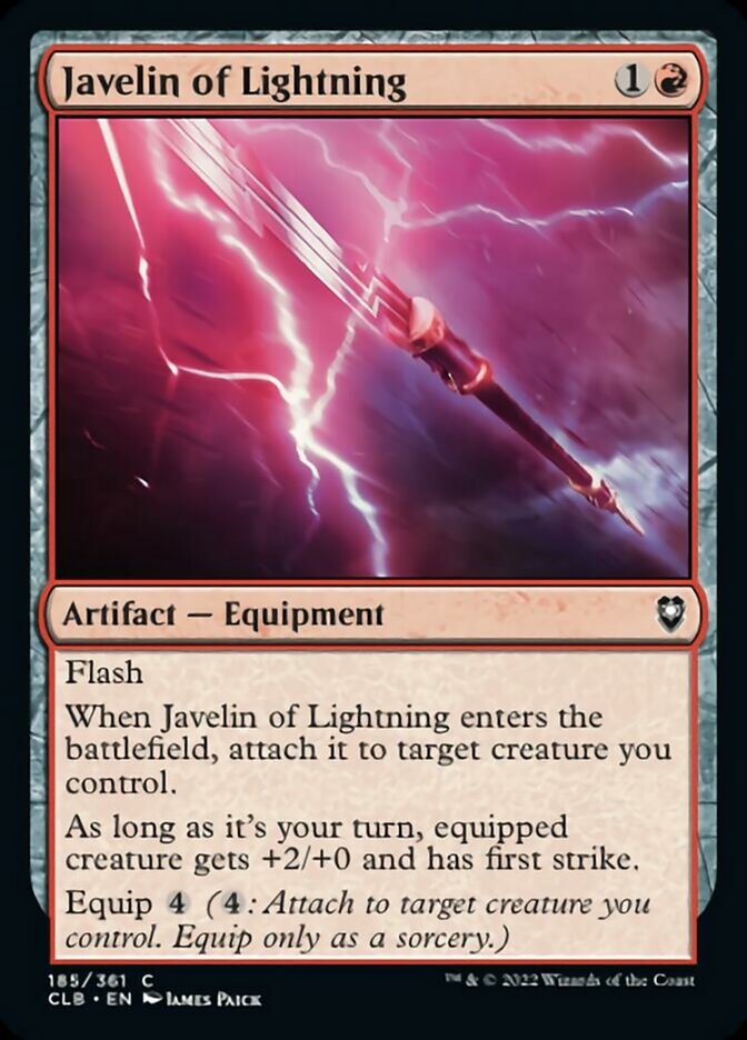 Javelin of Lightning [Commander Legends: Battle for Baldur's Gate] MTG Single Magic: The Gathering    | Red Claw Gaming