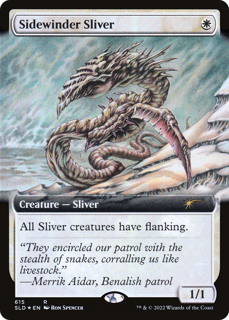 Sidewinder Sliver (Extended Art) [Secret Lair Drop Promos] MTG Single Magic: The Gathering    | Red Claw Gaming