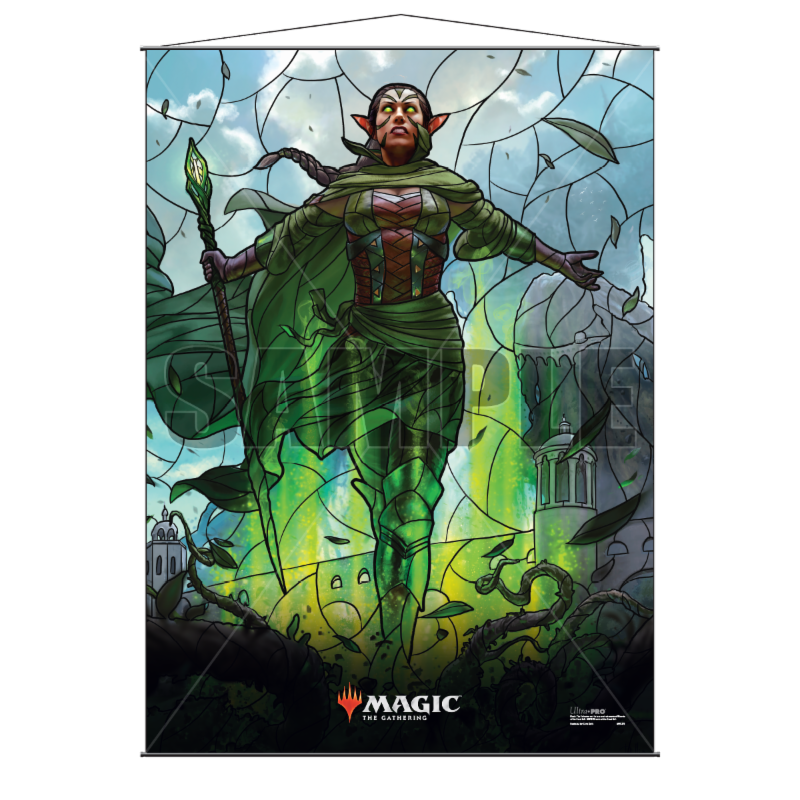 Wall Scroll MTG Stained Glass Nissa Wall Scroll Ultra Pro    | Red Claw Gaming