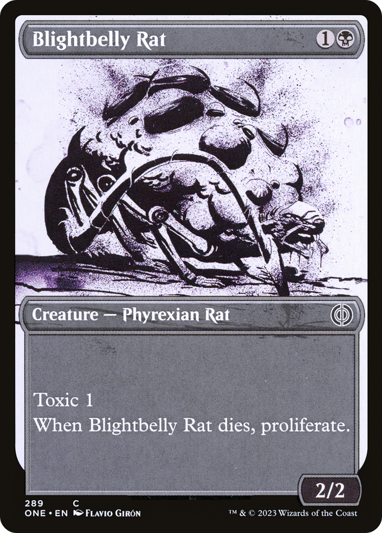 Blightbelly Rat (Showcase Ichor) [Phyrexia: All Will Be One] MTG Single Magic: The Gathering    | Red Claw Gaming