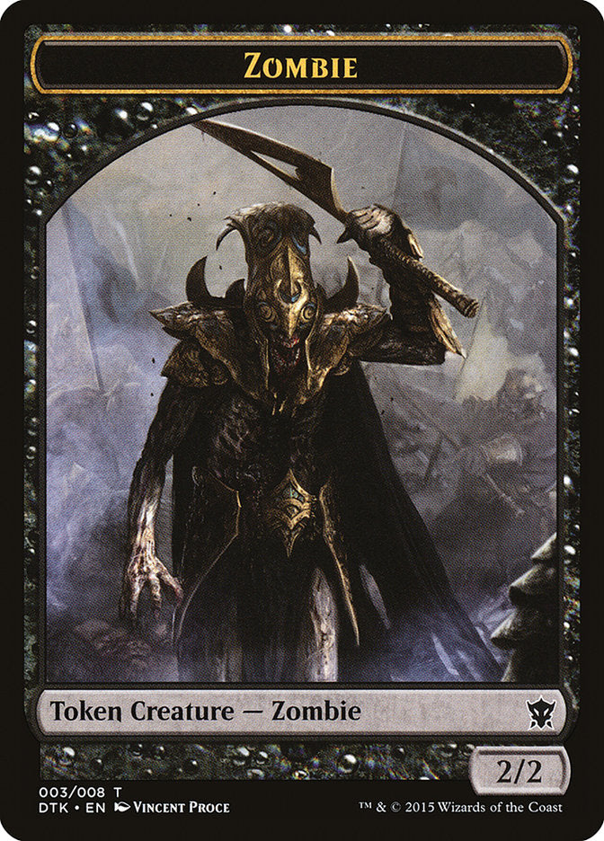 Zombie Token [Dragons of Tarkir Tokens] MTG Single Magic: The Gathering    | Red Claw Gaming