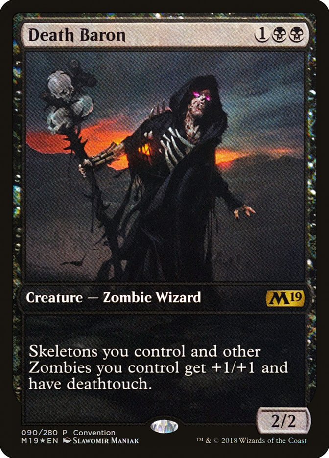 Death Baron (Convention) (Full Art) [Core Set 2019 Promos] MTG Single Magic: The Gathering    | Red Claw Gaming