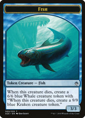 Fish // Kraken Double-Sided Token [Masters 25 Tokens] MTG Single Magic: The Gathering    | Red Claw Gaming
