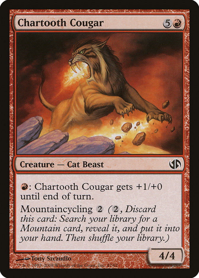 Chartooth Cougar [Duel Decks: Jace vs. Chandra] MTG Single Magic: The Gathering    | Red Claw Gaming
