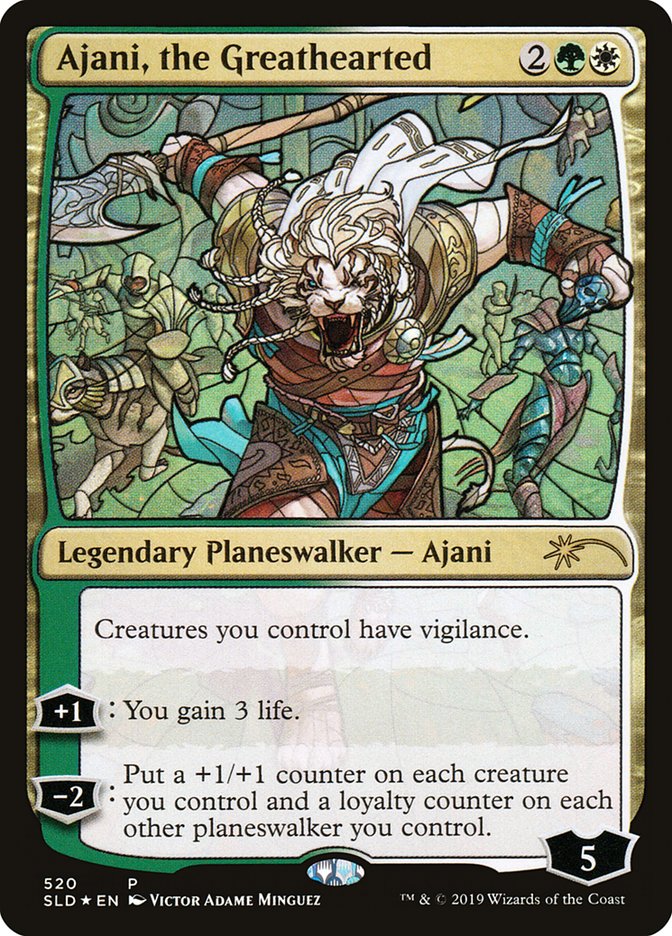 Ajani, the Greathearted (Stained Glass) [Secret Lair Drop Promos] MTG Single Magic: The Gathering    | Red Claw Gaming