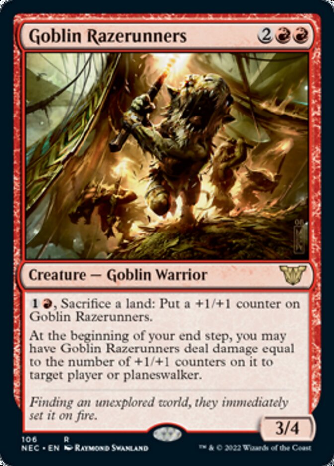 Goblin Razerunners [Kamigawa: Neon Dynasty Commander] MTG Single Magic: The Gathering    | Red Claw Gaming