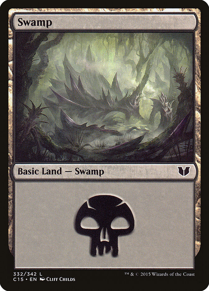 Swamp (332) [Commander 2015] MTG Single Magic: The Gathering    | Red Claw Gaming