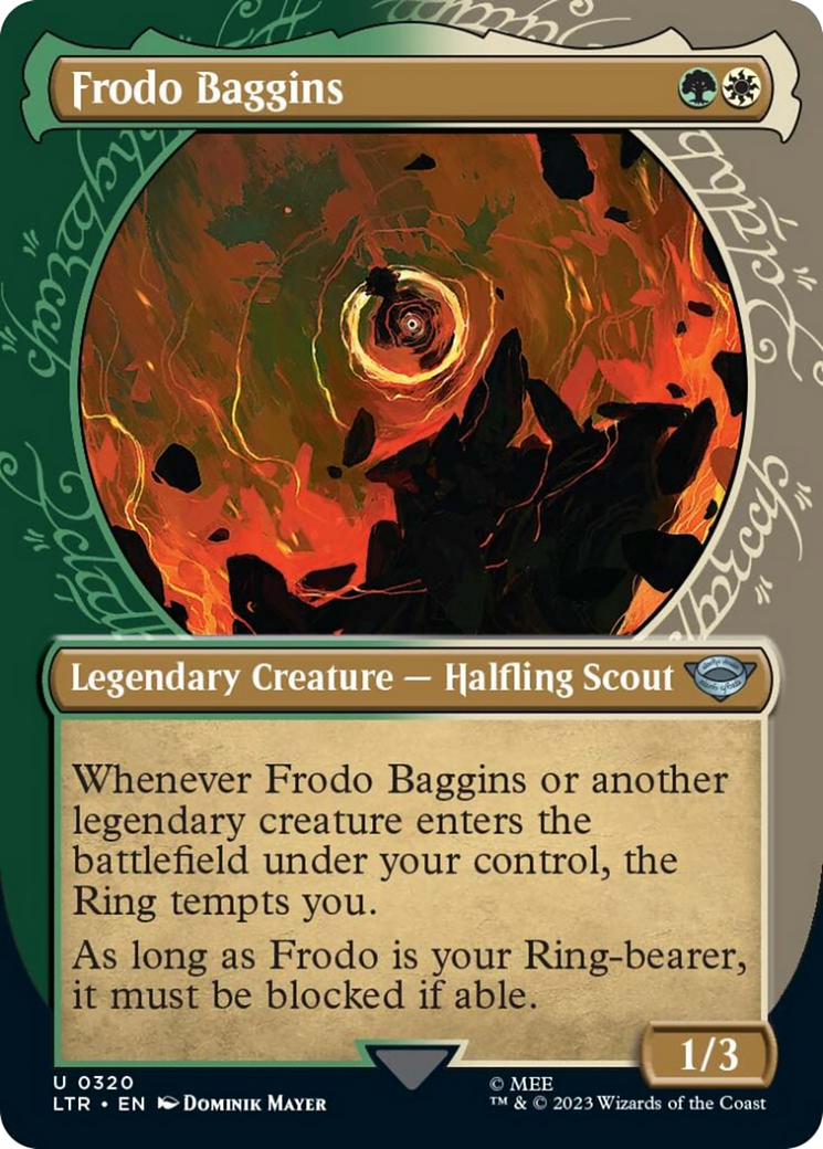 Frodo Baggins (Showcase Ring Frame) [The Lord of the Rings: Tales of Middle-Earth] MTG Single Magic: The Gathering    | Red Claw Gaming