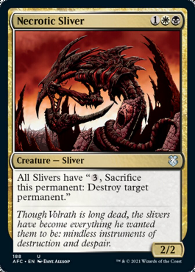 Necrotic Sliver [Dungeons & Dragons: Adventures in the Forgotten Realms Commander] MTG Single Magic: The Gathering    | Red Claw Gaming