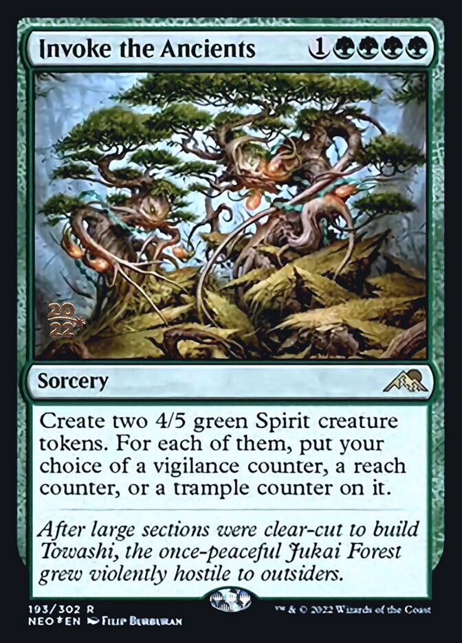 Invoke the Ancients [Kamigawa: Neon Dynasty Prerelease Promos] MTG Single Magic: The Gathering    | Red Claw Gaming
