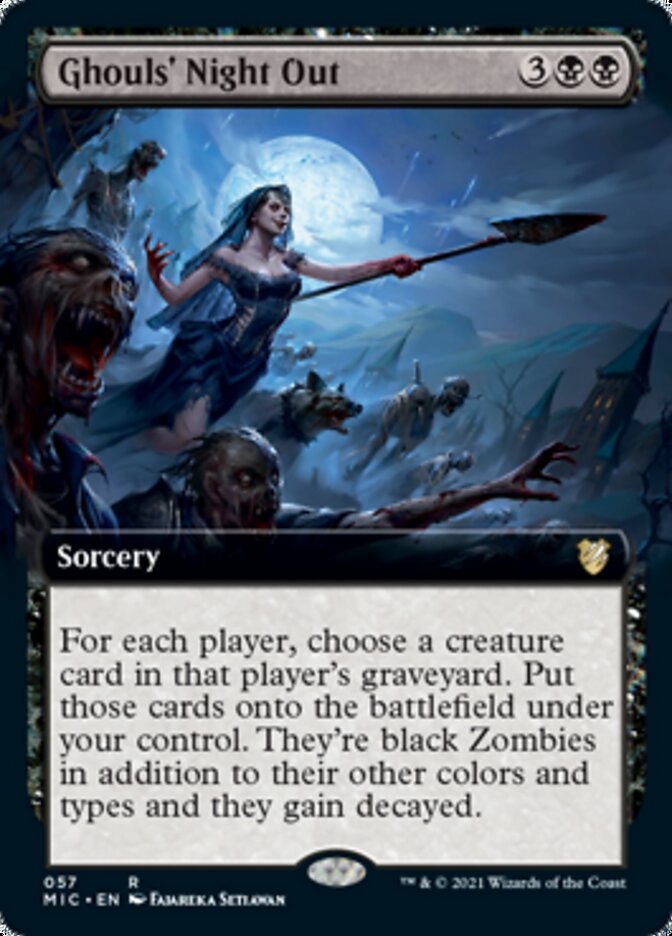 Ghouls' Night Out (Extended Art) [Innistrad: Midnight Hunt Commander] MTG Single Magic: The Gathering    | Red Claw Gaming